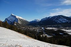01 Mount Rundle, Banff and Sulphur Mountain From Viewpoint on Mount Norquay Road In Winter.jpg